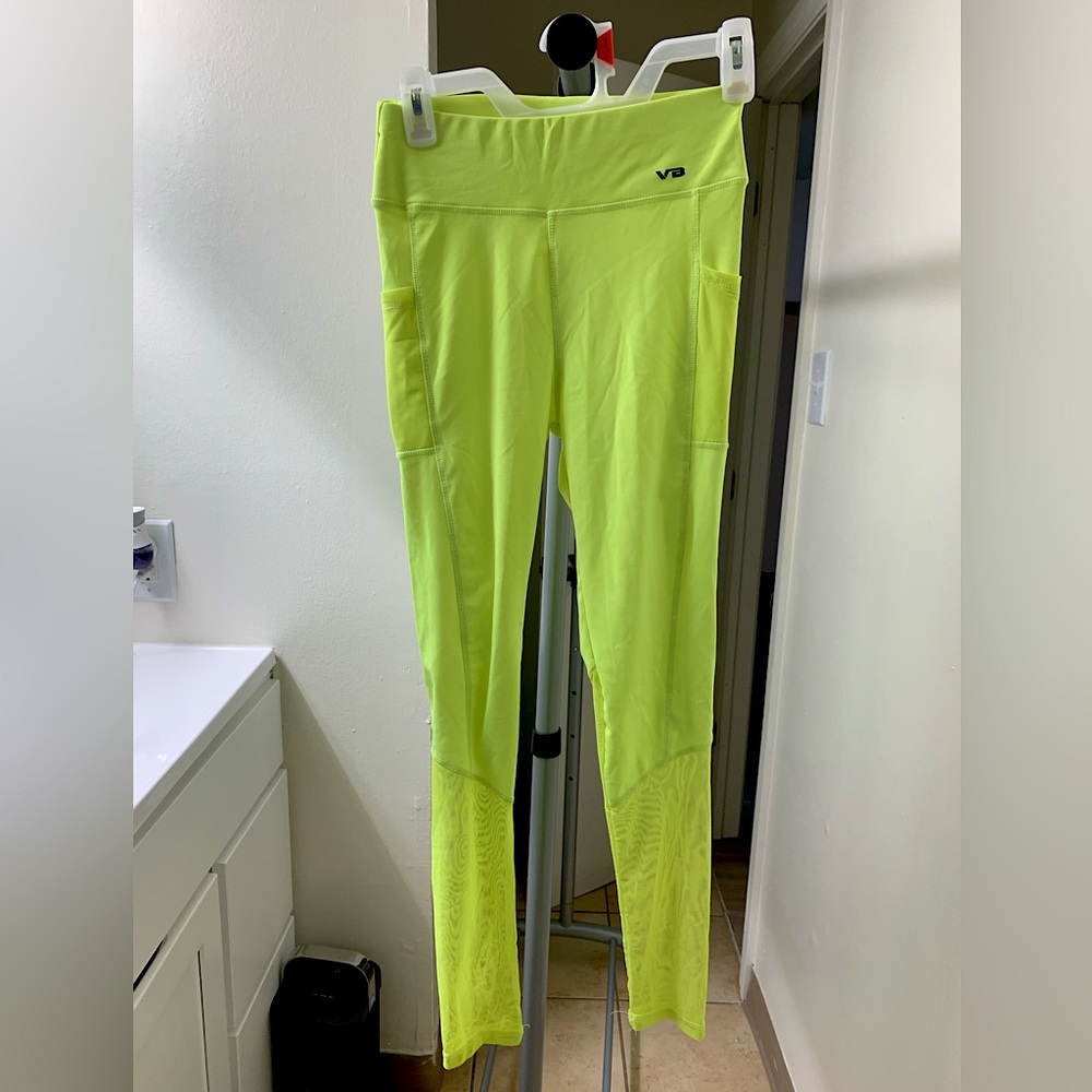 VBall Life | Neon Yellow Active Leggings | Size: S/M